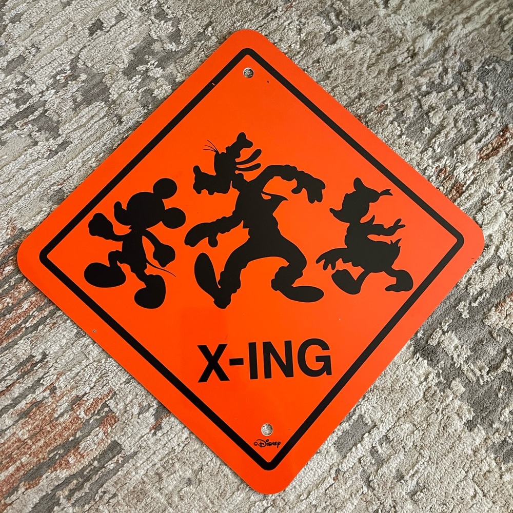Disney Parks Rare Crossing Road Sign
